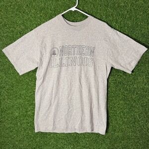 Northern Illinois University Huskies Gray T-shirt Cotton Exchange Mens L VTG‎